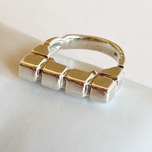 Sterling Silver Modernist Style Ring